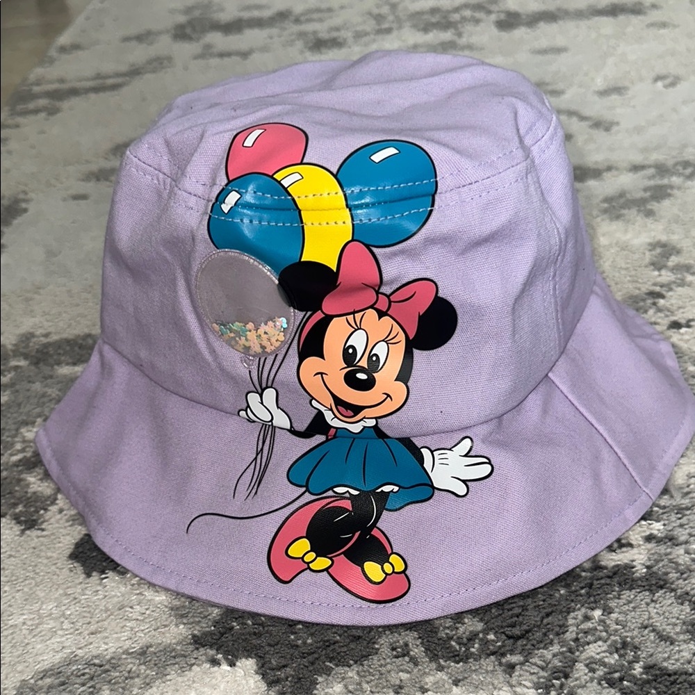 Walt disney world Minnie Mouse Lavender Bucket Hat nwot